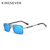 Arrivé KINGSEVEN lunettes de soleil polarisées en acier inoxydable cadre vintage marque rectangle conception conduite lunettes de soleil de pêche N760 220511