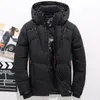 Parkas de plumón para hombre, Parka de pato blanco para hombre, chaqueta cálida de invierno, abrigo de alta calidad, sombrero acolchado grueso, moda desmontable