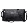 Evening Bags Leather Women's Bag 2022 Mobile Simple And Versatile Crocodile Pattern One Shoulder Messenger Handbag WomenEvening