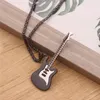 Pendant Necklaces Stainless Steel Guitar Necklace For Men Women Music Lover Gift Black Gold Silver Color Hip Hop Rock JewelryPendant