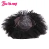 Дешевый парик для волос с человеческими волосами с челкой афро -странные вьющиеся бразильские парики для чернокожих женщин безжалостных натуральных байхонга 220609