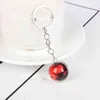 Dubbelsidig glasboll Key Ring Solar System Galaxy Nebula Space Moon Earth Sun Mars konstnärlig bild