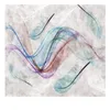 Couleur Ligne Feather Marble Custom 3D peint peint peint de chambre à coucher