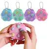 Kawaii Wack a Mole Caychain Simple Dimple Fidget Poard Portable Antistress Decompression Toys для детей 220628