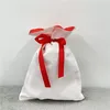 Сублимационные сумки рождественские украшения пустые DIY сингл и двойные слои шнурки для кармана тепловая передача для ребенка