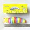 Artykułowy palec ślimak fidget sensory zabawki 3D elastyczne ślimaki kreskówek gąsienicowych dla dzieci dorosły Rainbow Color Lechiety Str6757508