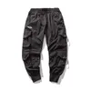 Houzhou Black Cargo Pants Men joggar Hip Hop Techwear Pants Hippie lastbyxor för män Streetwear Plus Size Pockets Oversize 220706