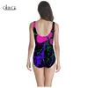 Kolorowy rozpryskiwanie farby 3D Onepiece stroje kąpielowe kobiety pływające do kąpieli kostium Seksowne stroje kąpielowe 220617