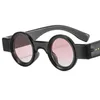 Hip Hop Solglasögon Retro Sun Glasses unisex anti-UV Spectakles Round Frame Gelglas Simplity Punk glasögonprydnad