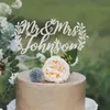 Guirlande de gâteau de mariage Topper nom personnalisé décorations de gâteau de mariage décorations de gâteau personnalisées pour mariage 0614