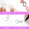 Keychains 96Pcs Acrylic Transparent Circle Discs Set Key Chains Clear Round Keychain Blanks For DIYKeychains