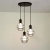 Подвесные лампы Nordic Loft Retro Lron Cage Современный светильник Американская Lndustrial Vintage Lamp Кухня висящая мебель гостиная.