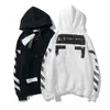 Classic Mens Fashion White Hoodies Loose High Quality Sweatshirts Zipper Hoodie Cotton Pullover Long Sleeved Back Oil Paint Arrow x Men Women Tops Hooded Jacket Inis