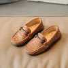 Pojkar och flickor brittiska vindärter skor små läder casual singel skor barnskor 26-35