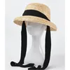 Chapéus de aba larga Mulheres meninas chapéu de palha retrô com fita hepburn bandagem praia infantil boater de verão hatswide wend22