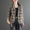 Damskie garnitury Blazer Blazer w stylu Koreański Kreat Kreat Women Kurtka Wiosna 2023 Kobiety moda biuro noszenie zwykłych płaszczy chaqueta mujer elegante l