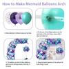 Mermaid Tail Balloon Garland Kit Metallic Confetti Latex Balloons Girl Birthday Baby Shower Party Decorations Mj0736