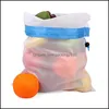 Organisation de stockage de cuisine maison ménage jardin sacs en maille réutilisables pour la nourriture sac de fruits et légumes filet lavable produit épicerie D