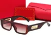 Mode carti luxe Cool lunettes de soleil Designer cadre rectangulaire Womens Shades Rouge Noir Symbole Lunettes Homme bord de mer UV400 Show Glamour Valentine Gift Discount