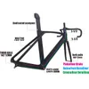 Il più nuovo telaio per bici da strada con freno a disco Aero TT-X34 Cavi interni completi BB86 T800/T1000 Pneumatico massimo in carbonio misto 700 * 30C