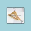 Natural Wooden Clothes Hanger Coat Hangers For Dry And Wet Dual Cloth Purpose Rack Non Slip Storage Holders Supplies Drop Delivery 2021 Ra