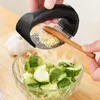 Sublimation Vegetable Tools 1pcs Stainless Steel Multi-function Grinding Slicer Stainlesss Steel O-shaped Press Hand Held Kitchen Rolling Crusher Garlic