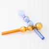 Y239 Smoking Pipe About 6.3 Inches 30mm OD Colorful Calabash Style Tube Oil Rig Glass Pipes