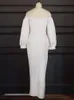 Sukienki w rozmiarze plus białe nagie ramię V Kobiety seksowne klub wieczorne przyjęcie urodzinowe okazja impreza