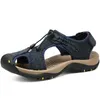 Sandals Men's Summer Genuine Leather Outdoor Men Beach Shoes Rome Comfortable Large Size Casual ShoesSandals