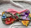 Ny designer mode trend pannband för kvinnor lyxkvinna blommor fjäril mönster hårband halsduk huvudbonader