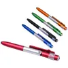 Beyaz Stylus Pen 4 1 LED Hafif Mobil Telefon Rafı Dokunma Malzemeleri Yazmak İçin Çok Fonksiyonlu Katlanabilir Kalem Ofis Okulu İşletme