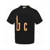 T-shirts pour hommes version haute lettres d'impression correctes split impression manches courtes peuvent être solides