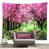 Novembre Yue et cerisier fleur passerelle mur tapis paysage tapis pour la maison salon chambre dortoir esthétique décor J220804