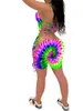 Dames jumpsuits dames rompers dames tie dye geprint verbonden feest clubkleding overalls sexy bodycon playsuit dames holle out kant