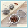 Colanders Strainers 100Pcs Teaware 스테인레스 스틸 메쉬 차 공 주입기 스트레이너 구 잠금 향신료 차 필터 여과 초본 컵 음료 도구 드롭 배달