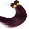 Ställ in 6st/parti 100% mänskligt hårbrasiliansk malaysisk indisk peruansk mongolisk hårväv rakt våg inslag förlängning 300g färg 99j#