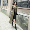 Damskie prochowce 2022 wiosenna marka damska płaszcz długie płaszcze przeciwdeszczowe europejska moda Casual dwurzędowa szczupła wiatrówka znosić