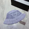 Women Bucket Hat Straw Summer Casquette Desginer Caps Hats Mens Beach Woven Cap Stickade Hats Womens Fisherman Baseball Cap D2262922698