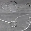 2022 Nouveau Designer C Décoration Métal Sans Monture Carré Cadres Femmes Lunettes 0344O 001 M C57G23AK Cadre Or 18K Optique Mâle et Femelle Mode Lunettes Taille 57 19-145MM