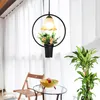 Lâmpadas pendentes Sky Garden Lamp Restaurant Bar Cozinha Tiffany Chandelier Loft Decoração Industrial Decor Industrial Lampshade Holding ChandelierPenda