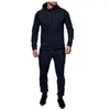 Automne Hiver Chaud Jogging Costumes Pour Hommes En Plein Air Sport Porter Running Gym Set Hoodies Et Pantalons 201210