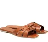 Женские тапочки на плоской подошве, дизайнерская обувь, шлепанцы, сандалии Tribute Nu Pieds из лакированной кожи, размер 35-42