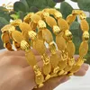 Aniid 4pcs /set 24k Dubai Oro Bracciale per braccialetto placcato per donne Arabo etiope Africano Dubai Indian Wedding Bride Gioielli regalo 220702