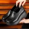 Fashion Spring Ladies Shoes 2022 Vintage Handmade Genuine Leather Women Flat Platform Comfort Shoes