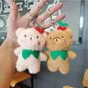 La peluche mignonne de mini lapin de fourrure joue le porte-clés bourré de lapin de pendentif de voiture