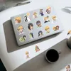 50pcs ملصقات أنيمي anime anime anime مقاومة للماء ملصقات التزلج على ملصقات التزلج على لوحات التزلج على الأزياء الزجاج