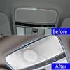 Mercedes için araba ön okuma lambası çerçeve dekorasyon trim Benz S sınıfı W221 20082013 İç çatı ışık kapağı çıkartma şeritleri205257961713