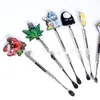 Cartoon cigarette spoon stainless steel tools metal cigarette oil spoon cream digging tool accessories