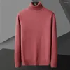 Herrtröjor Autumn Simple Solid Color Warm Sweater Men 2022 Brand Fashion Street Dress Korean Winter Long Sleeve Pullover Menmen's Olga22