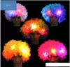 Parrucca riccia di Halloween Parrucche afro arcobaleno con parrucche per capelli da pagliaccio Costume per bambini per adulti parrucche luminose Parrucca per tifoso di calcio